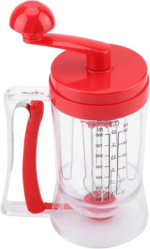 Beslag Mixer - Dispenser Blender - Bakken Maken - Handmatige Controle - 23 cm Diep - Wit