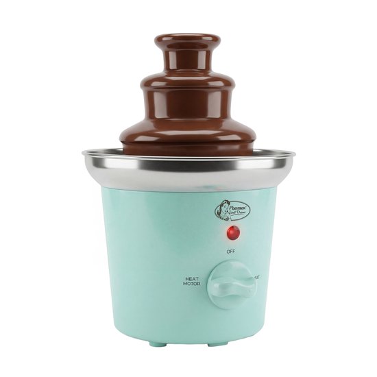Bestron Chocoladefontein - 3 lagen - 32 W - RVS-toren - Warmhoudfunctie - 2 warmtestanden - Mint - ACF400M