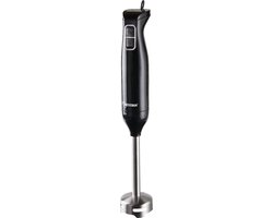 Bestron Staafmixer, incl. 2 Snelheden & ergonomisch Handgreep, afneembare Staaf, vatwassergeschickt, 250 Watt, ASM250Z, kleur: Zwart / rvs van Bestron