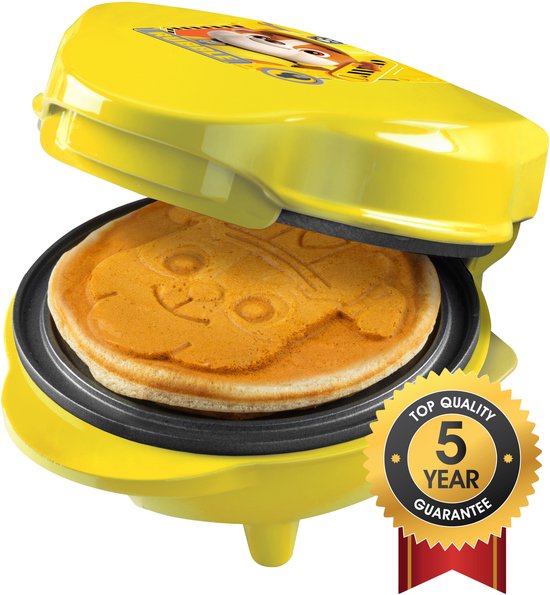 Bestron Wafelijzer - APP500RHY - 550W - Paw Patrol mini wafel - Rubble - Geel van Bestron