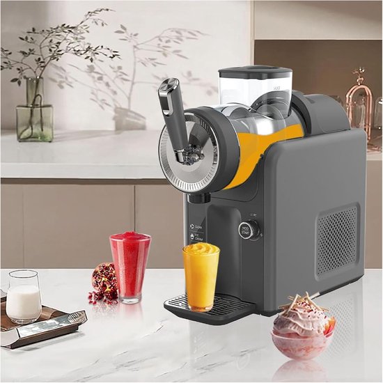 Bevroren Drankenmaker - Smoothie Machine - Feestelijke Drankjes - 6 Voorgeprogrammeerde Programma's - 44 x 44 x 44 cm - Grijs van Merkloos