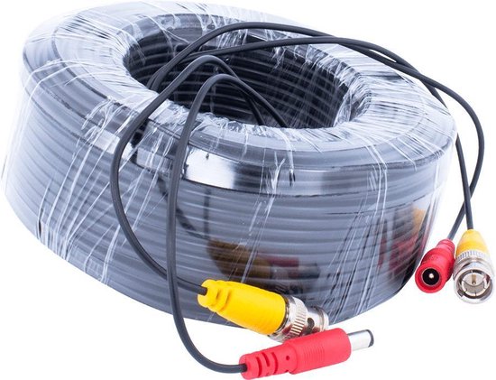 Bewakingscamera kabel (video + stroom) - 40 meter lang - Geschikt voor alle merken met BNC aansluiting van GRÜNDIG
