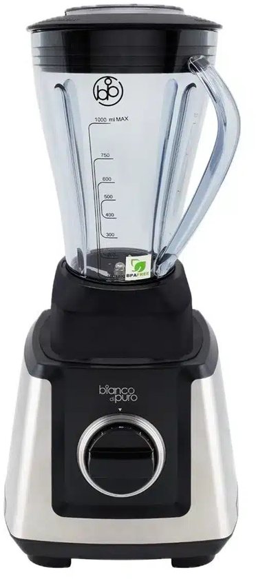 Bianco di Puro Primo U Power Blender – 1.200W | 1L Tritan Beker | 10 Snelheden + Pulse | Voor Harde & Bevroren Ingrediënten | Compact Design van Merkloos
