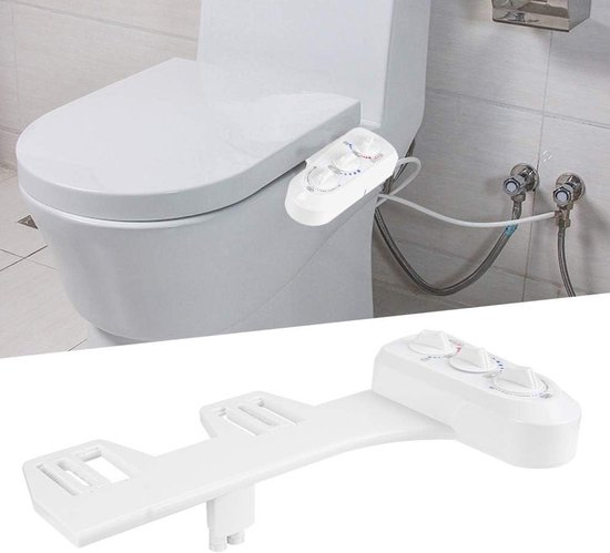 Bidet Toilet Accessoire met 3/8 Draad, Warm en Koud Water, Dubbele Nozzles voor Hygiënisch Toiletgebruik en Eenvoudige Installatie van Merkloos