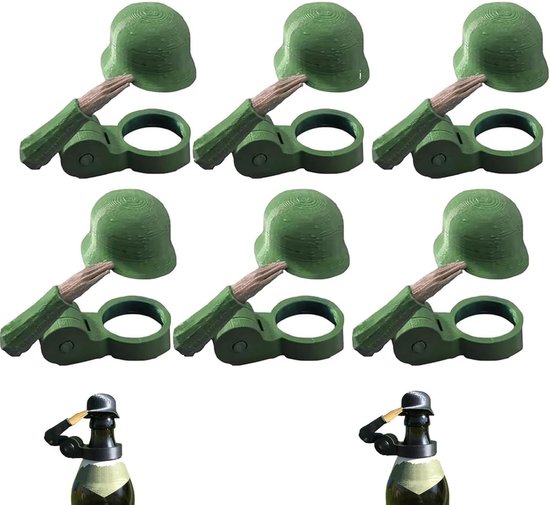 Bierflessenhelm met Soldatengroet voor 6 flessen
