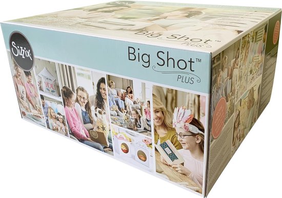 Big Shot Plus Veelzijdige Stansmachine met A4-formaat opening, Draagbaar Rolontwerp - Wit en Grijs - Alleen Machine