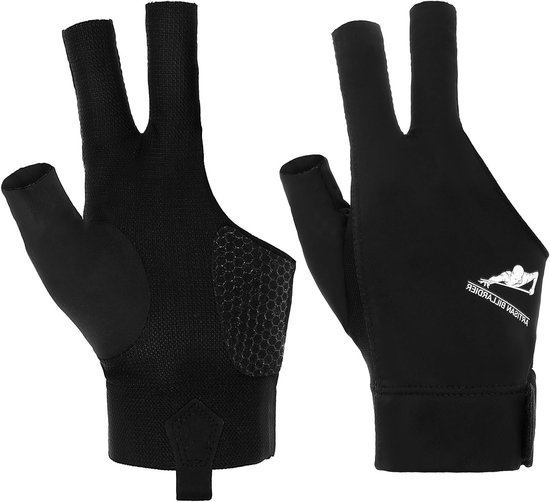 Billiard Handschoen voor Links, Snooker en Pool, Elastische 3-Vinger Glove voor Mannen en Vrouwen, Sneldrogend en Comfortabel voor Sportgebruik van Merkloos