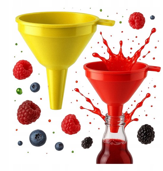 Bimberek Serie - Keukengerei Trechter - 120mm - Met Zeef - Meerdere Kleuren van Merkloos