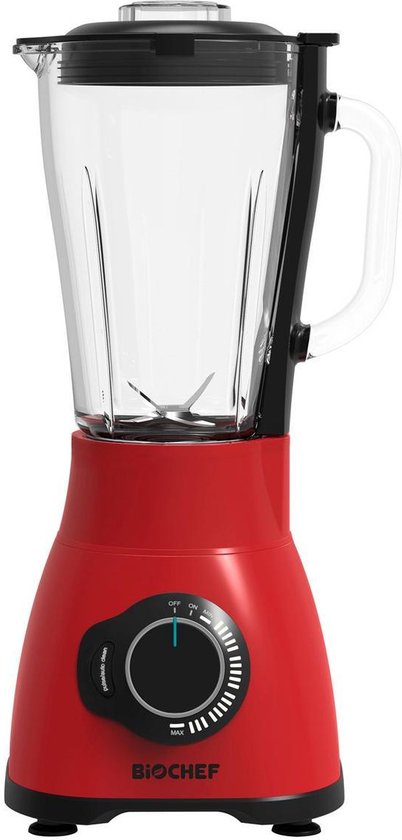 BIOCHEF Blender - Smoothie Maker - Blender Smoothie - Food Processor - Smoothie Blender - Fruitmixer - Smoothiemaker - Galaxy Rood - 1200W van BioChef
