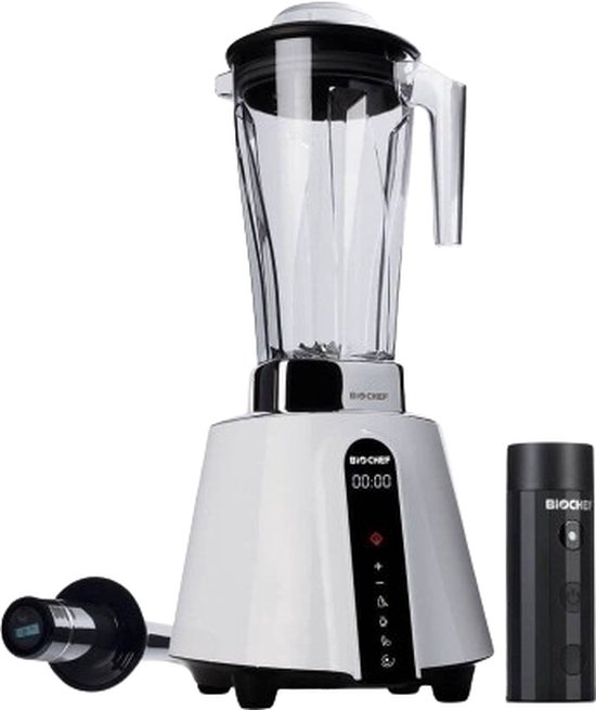 BIOCHEF Blender - Smoothie Maker - Blender Smoothie - Food Processor - Smoothie Blender - Fruitmixer - Smoothiemaker - Wit - 1680W van BioChef