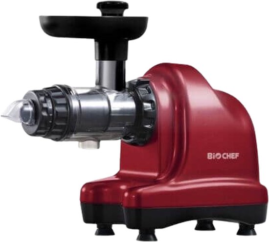 BIOCHEF Cold Press Juicer - Juicer - Cold Juicer - Cold Press - Juicers - Fruitspers - Juicer voor Groenten en Fruit - Axis Rood - 150W van BioChef