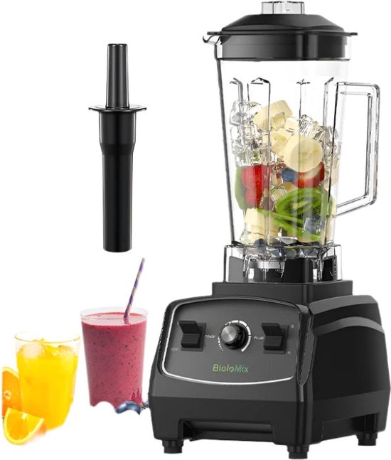 BioloMix - Blenders - blender smoothie - Keukenmachine - 2200W Heavy Duty Commercial Grade Blender - Zwart van Merkloos