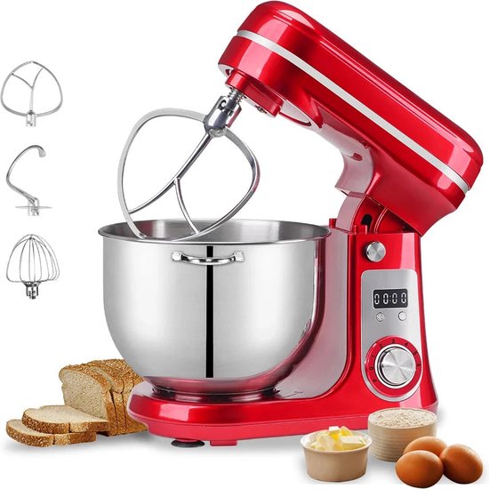 BioloMix Keukenmachine – Keukenrobot - Foodprocessor - 6L Mengkom – Incl. extra Accessoires van Biolomix