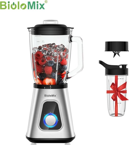 Biolomix - TX Store - Blender - Blender Smoothie - 1300 Watt - Sapcentrifuge - Juicer - Ijscrusher - Bpa Vrij - Multifunctioneel van Merkloos