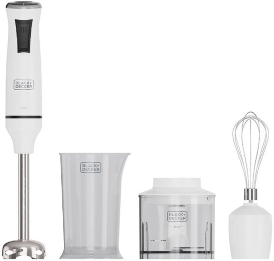 Black & Decker BXHBA750E Staafmixer 750 W Wit van Black & Decker