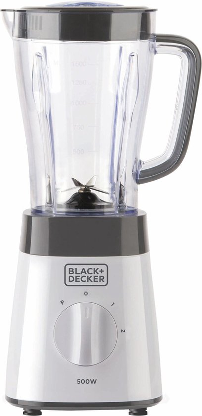 Black & Decker BXJB500E blender 1,5 l Blender voor op aanrecht 500 W Wit van Merkloos