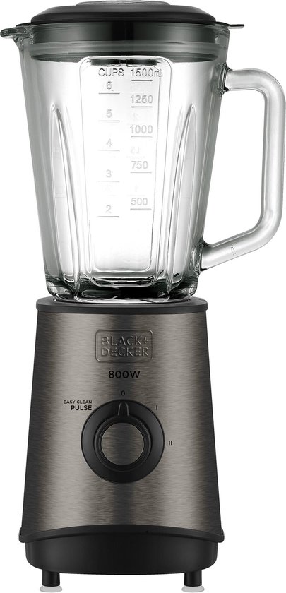 Black & Decker BXJB800E Blender - 1,5 liter - 800 Watt - Blender & Smoothie maker - Zwart van Black & Decker