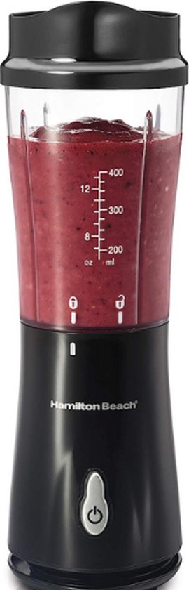 Blender 0.4 L met Reisdeksel - Incl. To Go Beker - zwart van Blender