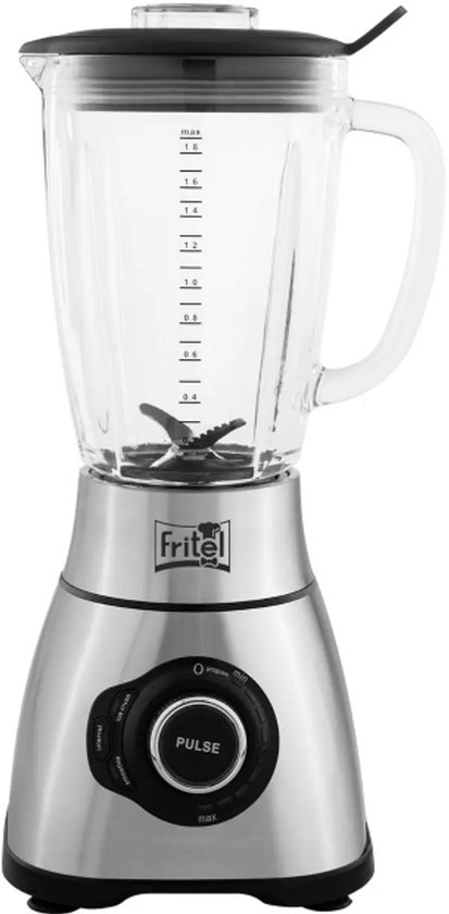 Blender – 1800W – 1,8 Liter – 24.000 RPM – RVS/Zilver – Inclusief Smoothieprogramma en Pulsefunctie