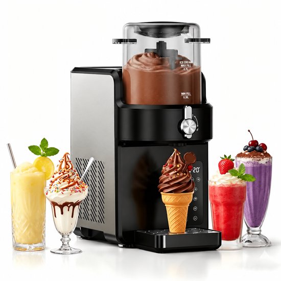 Blender 2-in-1 1,2L – Zelfreinigend – 6 Vooraf Ingestelde Standen – Slimme Timer – Voor IJs, Milkshakes en IJskoffie
