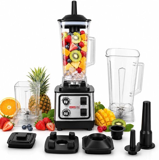 Blender 2,0 L - multifunctionele mixer - RVS messen - ideaal voor smoothies - SnelShoppen