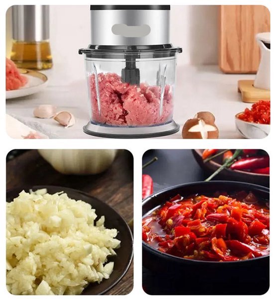 Blender - 500W - Vleesmolen - Hakmolen - Food Processor – 3-in-1 Smoothie Maker - Coffee Grinder - RVS-messen - Eenvoudig Schoon te Maken
