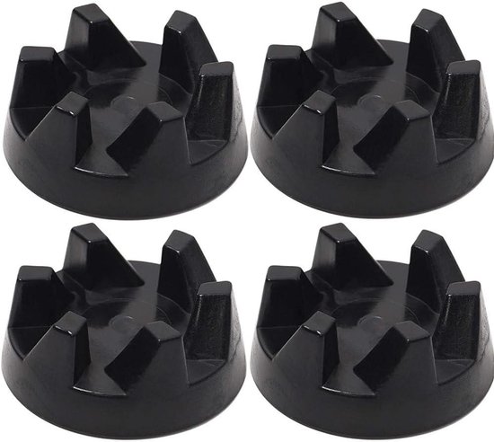Blender Aandrijfkoppeling - Mixer Onderdeel - Apparaat Repareren - Duurzaam ABS Metaal - 4 stuks - Zwart