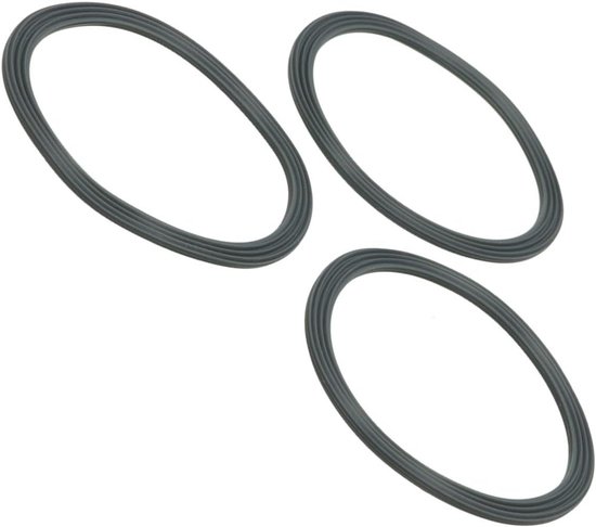 Blender Afdichtingen - Reserveonderdelen - Blender Reparatie - Set van 3 stuks - 12 x 10 x 1.5 cm - Zwart