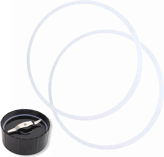 Blender Afdichtingen - Rubber Ringen - Apparaat Reparatie - Voedselveilig Siliconen - 2 Stuks 9.5cm - Wit van Merkloos