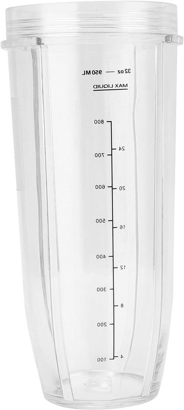 Blender Beker - Reservebeker Mixbeker - Smoothies Maken - Extra Brede Mond - 950 ml - Transparant