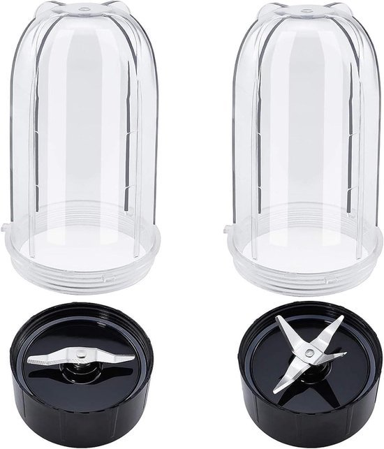 Blender Bekers en Bladen - Mixer Accessoires - Smoothies Maken - Roestvrijstalen Bladen - 2 stuks 16OZ - Niet gespecificeerd