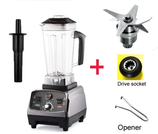 Blender - Blender Smoothie - Smoothie Maker - Foodprocessor - 2L BPA-vrije Mengkan - 2200W - Soepmaker - met Timer - Met Extra 3 Onderdelen van Merkloos