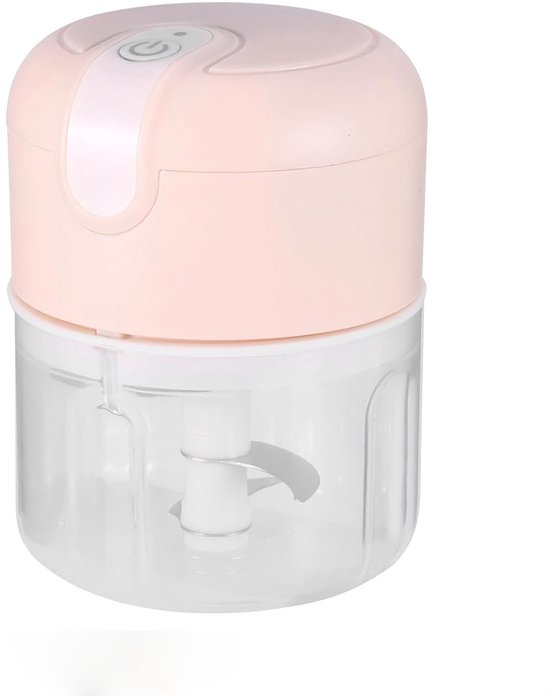 Blender - Blender to go - Foodprocessor - Mini Blender - 250ml - Oplaadbare - Geschikt voor babyvoeding - groenten in smoothies - chili - groenten - noten - fruit in vlees - roze van Merkloos