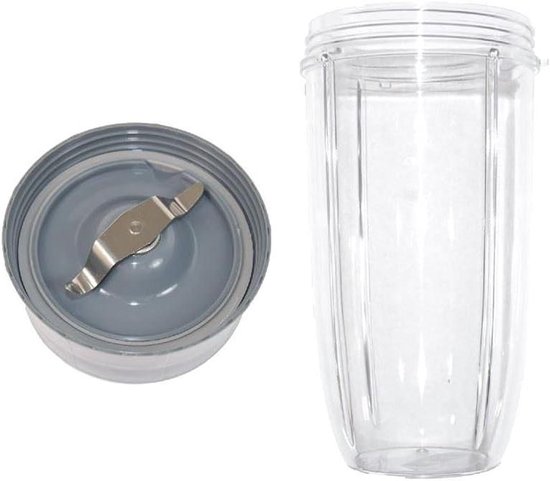 Blender Cup Set - Mok Accessoires - Smoothies Maken - Vervangende Onderdelen - 500ml - Transparant