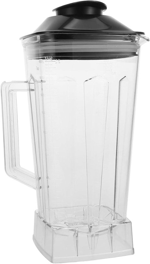 Blender Cups Met Deksel - Mixer Bekers Reserveonderdelen - Smoothies Maken - Transparant Plastic - 2 Liter - Transparant