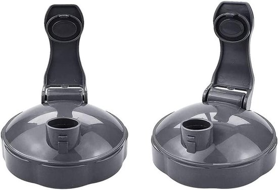 Blender Deksel - Klapdeksels Reserveonderdelen - Smoothie Vers Houden - Lekvrije Afdichting - 2 stuks - Grijs