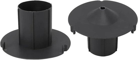 Blender Deksel - Mixer Accessoire - Spatvrij Mixen - Duurzaam Plastic - 16x11cm - Zwart