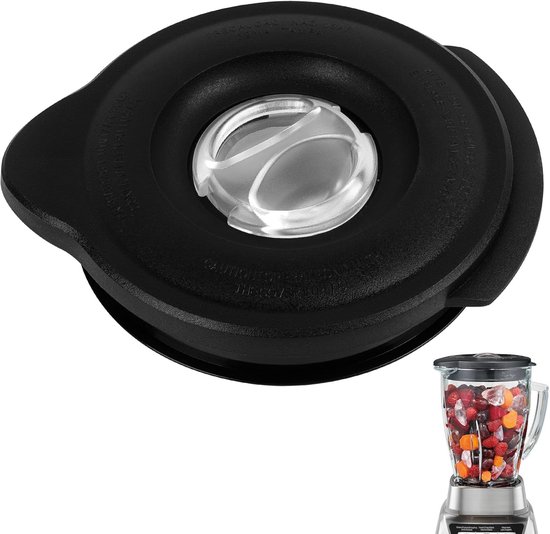 Blender Deksel Vervanging - Reserve Onderdeel - Veilig Mixen - Exacte Pasvorm - 16.3 x 13.6 cm - Zwart van Merkloos