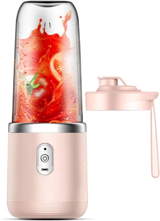 Blender - Draagbare Blender - Mini Blender On The Go - Oplaadbare Blender - 400 Ml Elektrische Mini-Sapcentrifuge Met Drinkdeksel - Voor Thuis, Op Reis, Op Kantoor En In De Sportschool van Merkloos