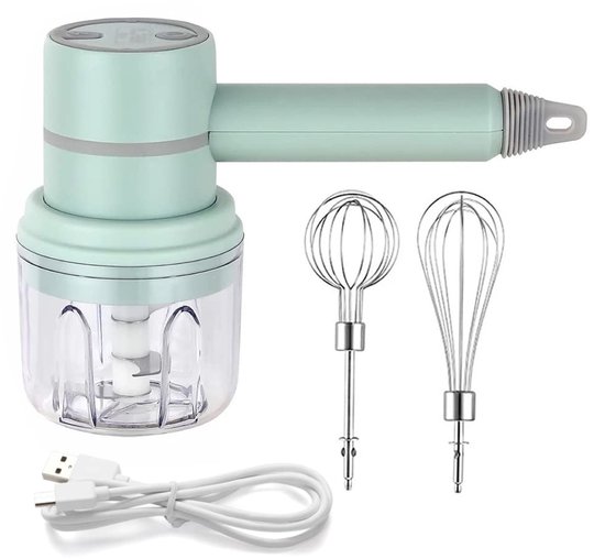 Blender-garde-2-in-1 draadloze elektrische blender, draagbare multifunctionele keukenmachine, kan worden gebruikt om eieren te mixen, slagroom te kloppen, knoflook te hakken, enz