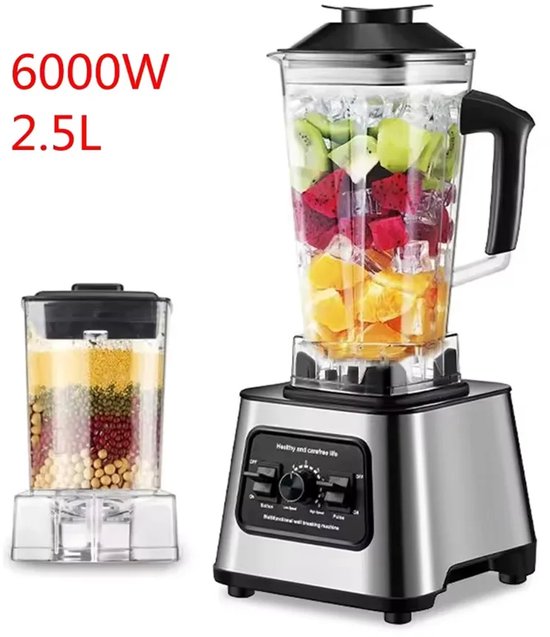 Blender - hogesnelheid - 6000W - multifunctionele keukenmachine - Smoothieblender - Krachtig, stil - eenvoudige reiniging van Merkloos