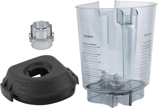 Blender Kan Vervanging - Mixer Beker - Smoothies Maken - Roestvrijstalen Messen - 48 oz - Transparant