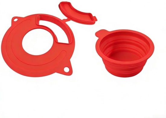 Blender kom deksel - Keukenmachine accessoire - Schoon mengen - Voedselveilig siliconen - 29 cm diameter - Rood