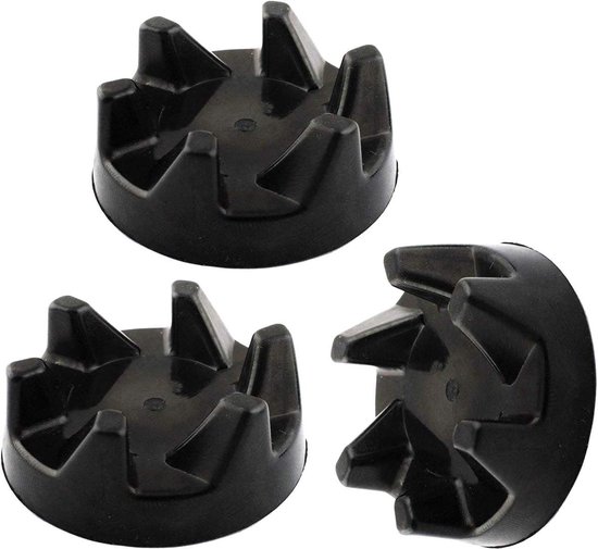 Blender Koppeling - Onderdeel Mixer - Keukenapparaat Reparatie - Premium Kwaliteit Rubber - 3 Stuks - Zwart