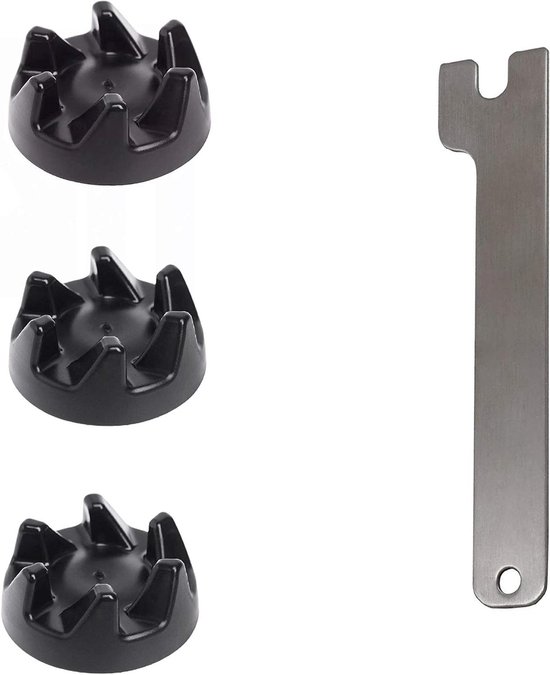 Blender Koppeling - Reserveonderdeel Rubber - Apparaat Repareren - Gemaakt in VS - 3 Stuks - Zwart
