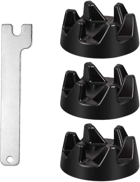 Blender Koppeling Set - Reserveonderdelen - Apparaat Repareren - Inclusief Gereedschap - 3 Stuks - Grijs