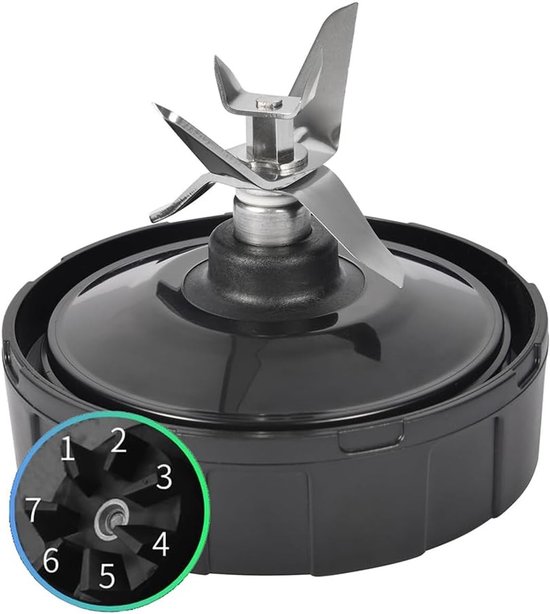 Blender Mes voor 3-in-1 Foodprocessor Onderdelen - Vervangend Mes voor 1000W en 1500W Blenders, Duurzaam Plastic en Metaal, Geschikt voor Mixen en Juicen