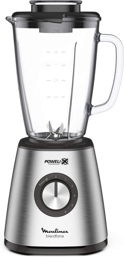 Blender met Glazen Kan en IJsfunctie - 800W, 5 Snelheden, Eenvoudige Reiniging van Philips