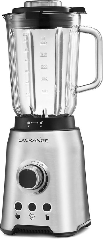 Blender met kan - Keukenmixer - Smoothies maken - Hittebestendige glazen kom - 2 Liter capaciteit - Roestvrij staal van Merkloos