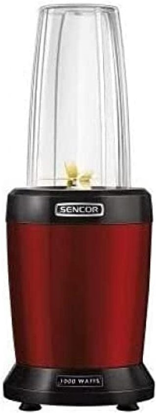 Blender met kan - Smoothie maker - Gezonde dranken maken - Titanium gecoate messen - 1 Liter capaciteit - Rood van Merkloos